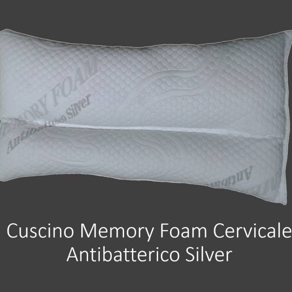 Foto 3: Cuscino Memory Foam Cervicale Antibatterico Silver