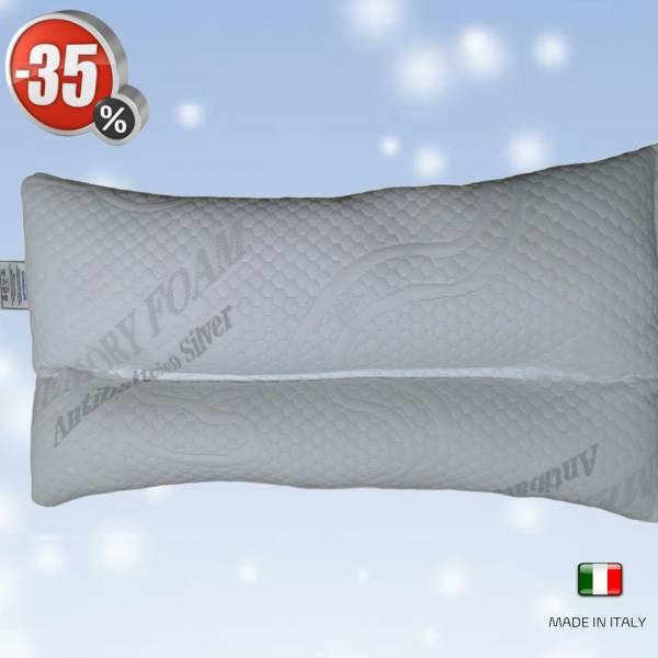 Foto 1: Cuscino Memory Foam Cervicale Antibatterico Silver