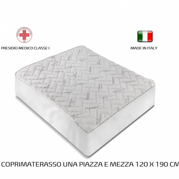 Foto 2: COPRIMATERASSO FIR Imbottito e Trapuntato con Fascione (Una Piazza e mezza 120 X 190 cm) PRO