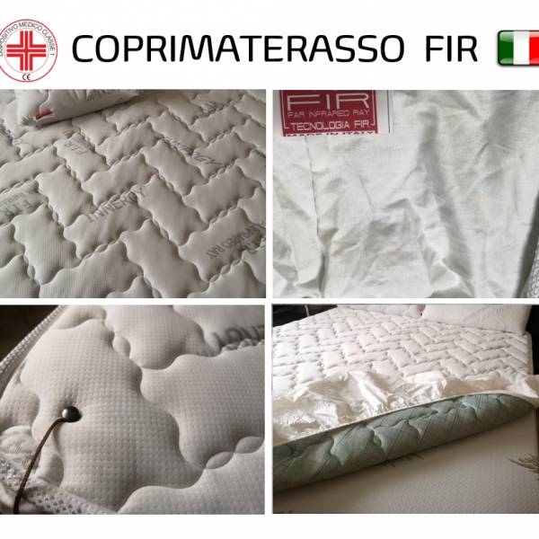 Foto 3: COPRIMATERASSO FIR Imbottito e Trapuntato con Fascione (Una Piazza e mezza 120 X 190 cm) PRO